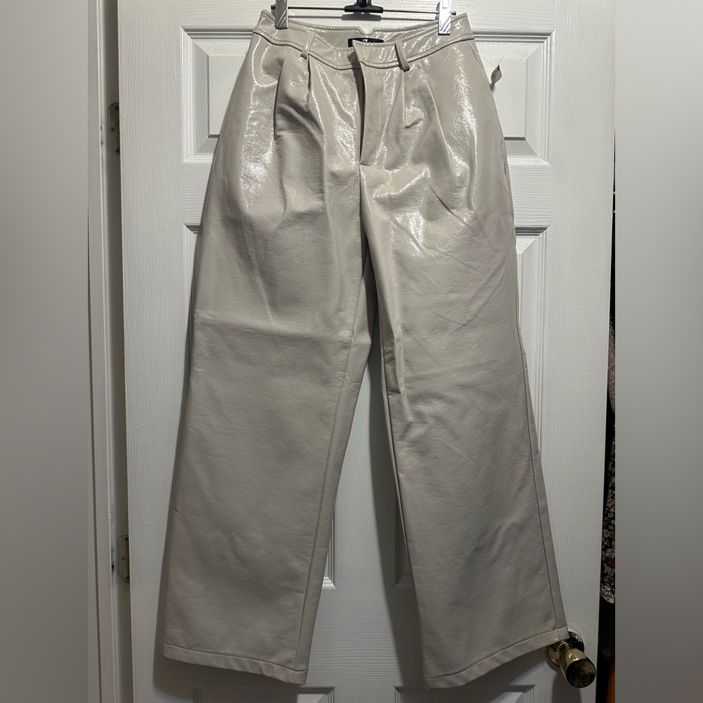 7 For All Mankind Faux Leather Trousers & Vest